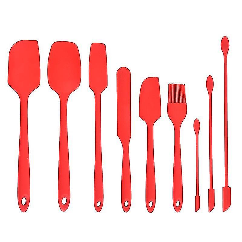 Spatula 9 Pcs Set Silicone Kitchen Utensils Spatulas For Cooking Baking Non-stick Heat-resistant Kit