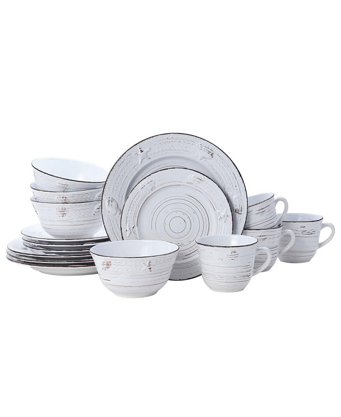 Pfaltzgraff Trellis Coastal 16-PC Dinnerware set Service for 4