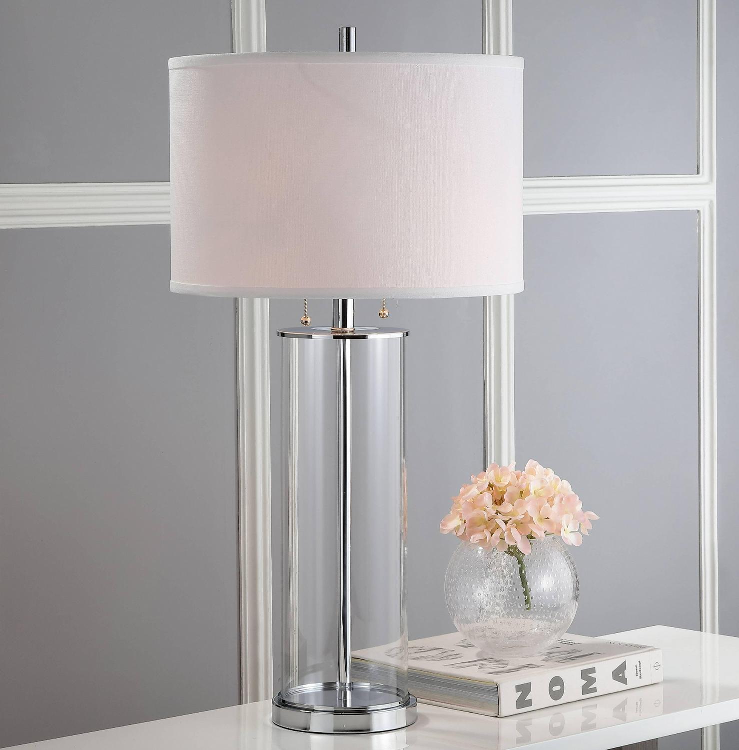 Safavieh Velma Modern Glam 31-Inch High Table Lamp， Clear