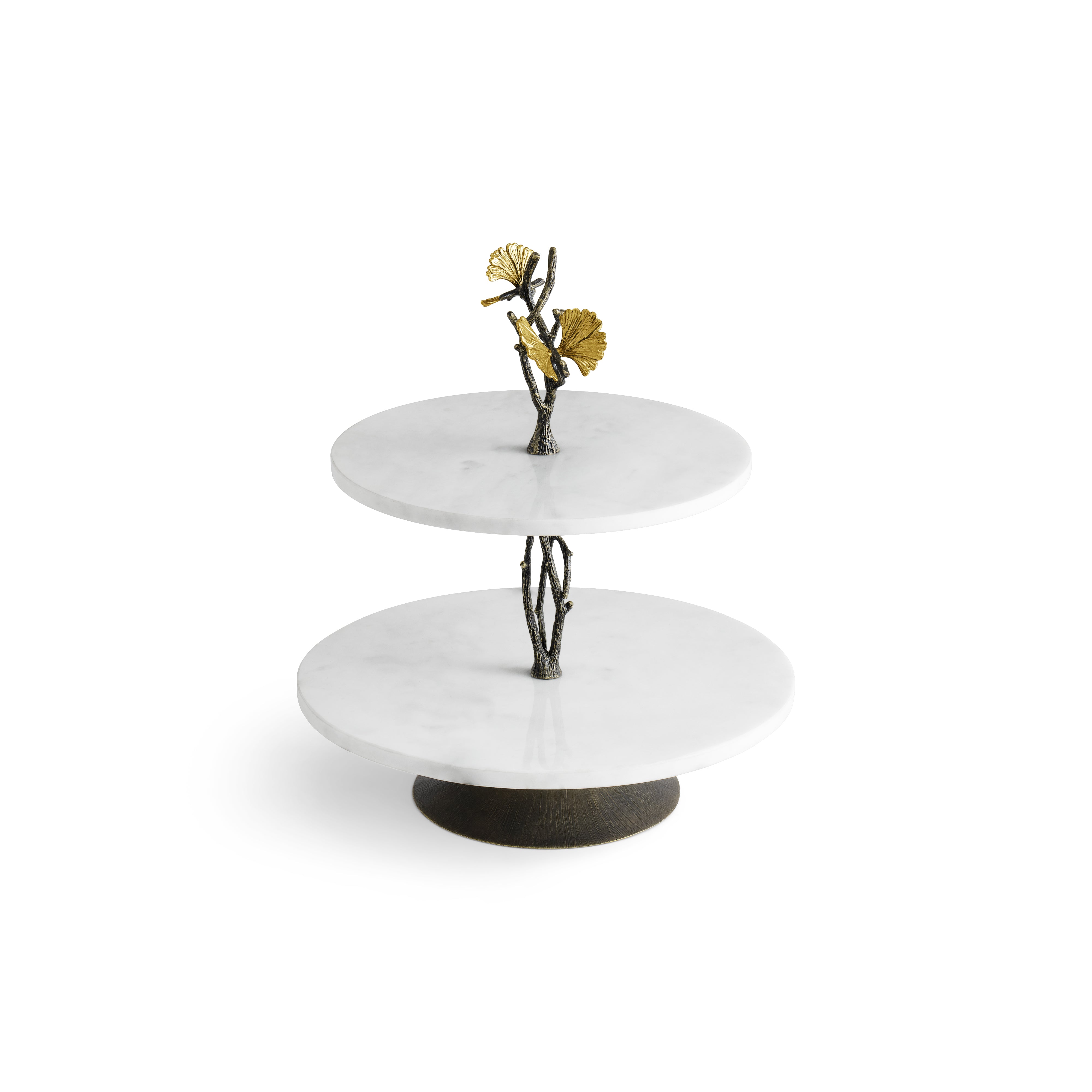 Butterfly Ginkgo Small Marble Etagere