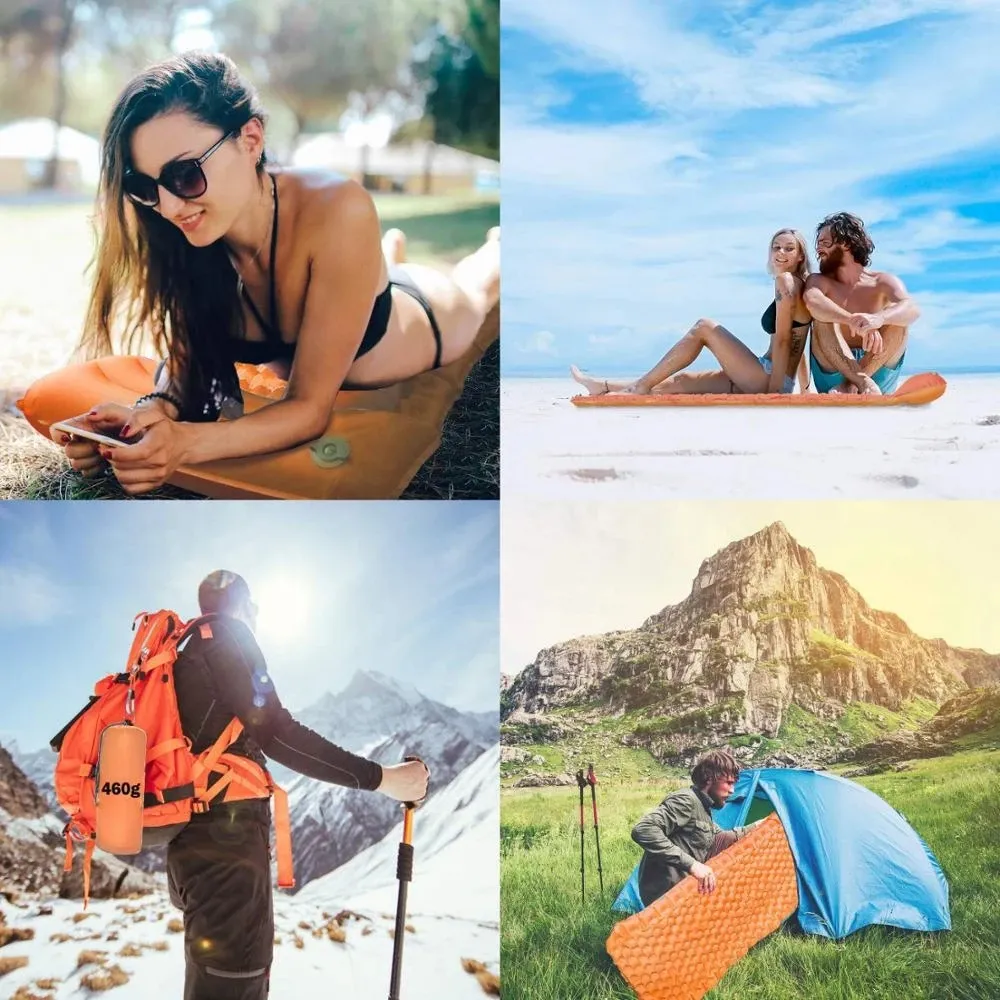 Outdoor travel inflatable cushion Portable picnic camping beach inflatable cushion moisture proof sleeping mat portable mat