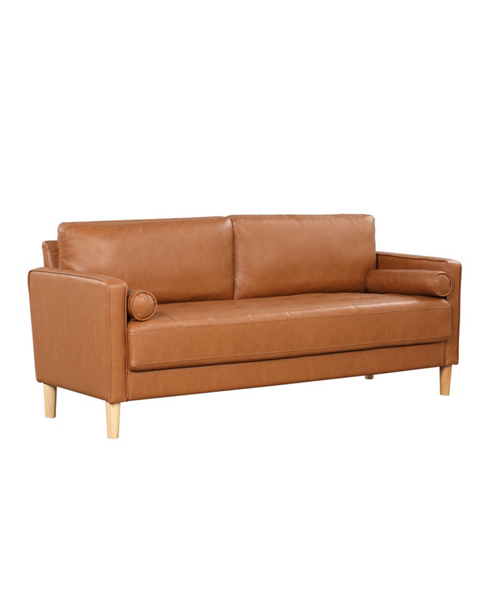 Lifestyle Solutions 76 Faux Leather Morris Sofa