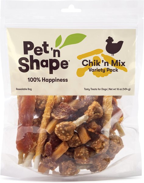 Pet 'n Shape Chik 'n Mix Variety Pack Dog Treats， 16-oz bag