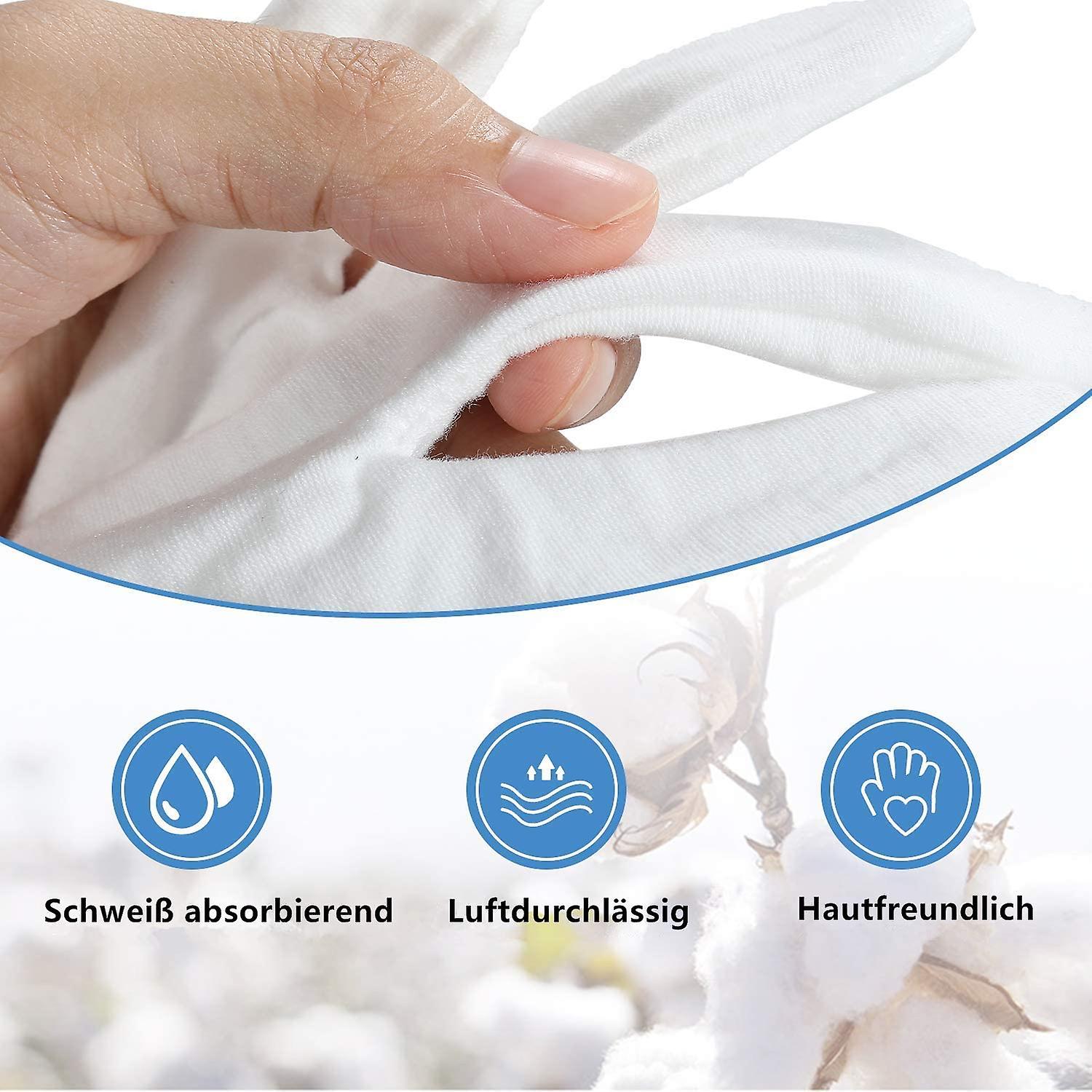 10 Pairs White Cotton Gloves， Size Xl， White， Cotton Gloves， Comfortable And Breathable