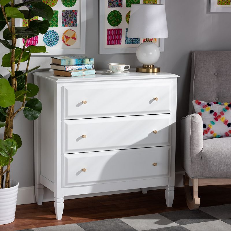 Baxton Studio Naomi 3-Drawer Dresser