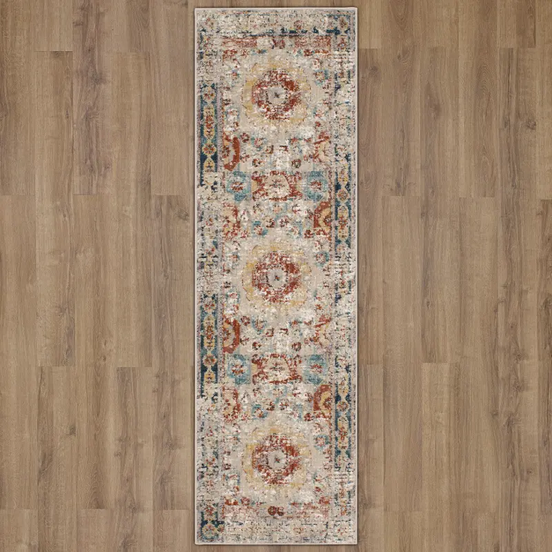 Soiree 5 x 8 Cristales Oyster Area Rug