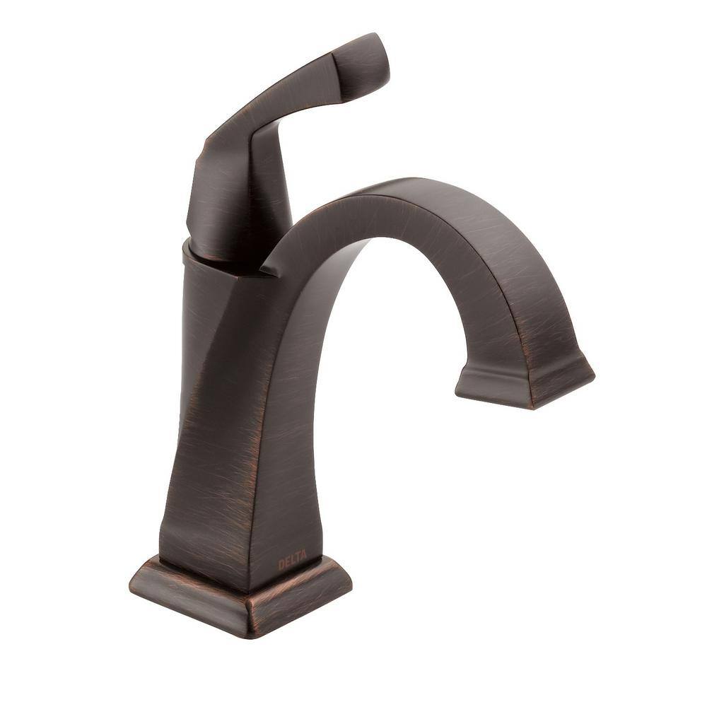 Delta Dryden Single Hole Single-Handle Bathroom Faucet with Metal Drain Assembly in Venetian Bronze 551-RB-DST