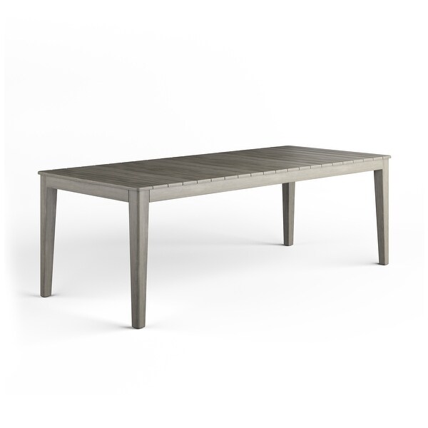 WyndenHall Lotus 83 inch Wide Contemporary Outdoor Dining Table in Distressed Weathered Grey - N/A