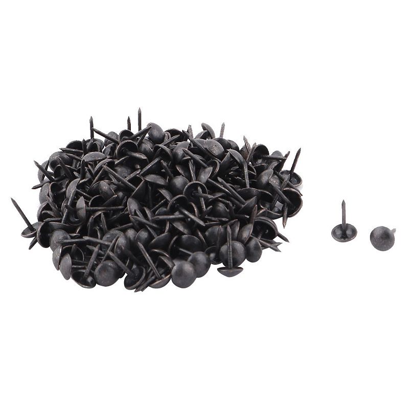 Table Metal Round Head Thumb Tack Nail Pushpin Black 0.28 x 0.5 200pcs