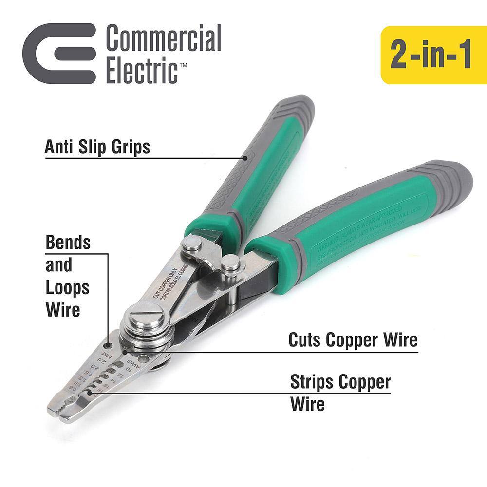 Commercial Electric Double Jaw Wire Stripper and Crimper CE190205