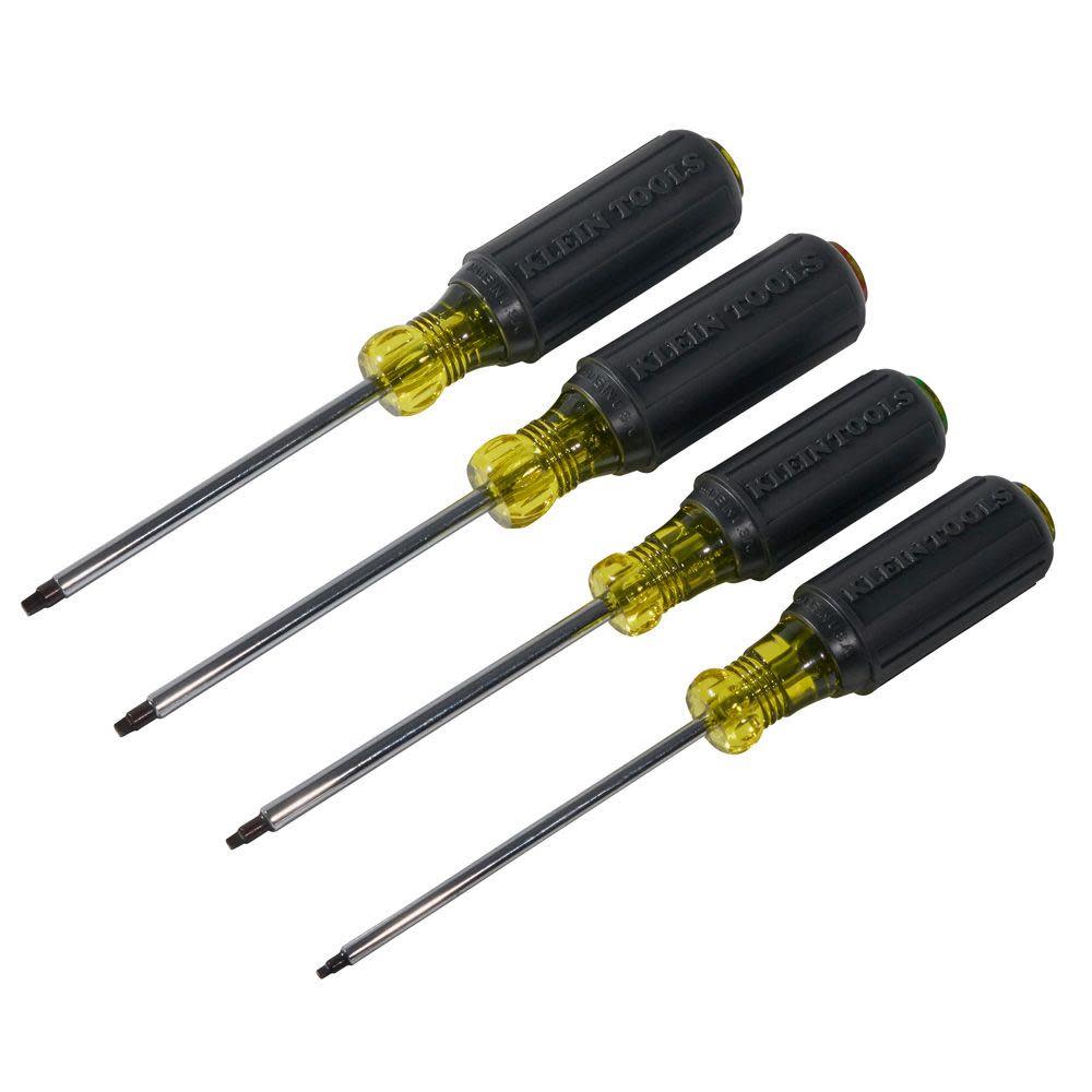 Square Recess Screwdriver Set， 4 Pc ;