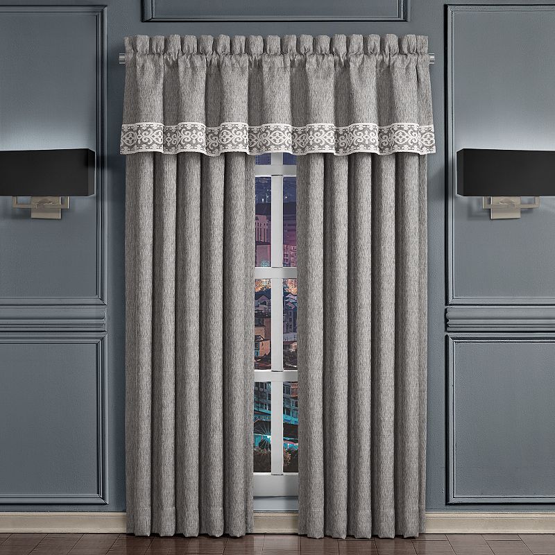 Five Queens Court Genesis Charcoal 2-pack Window Curtains