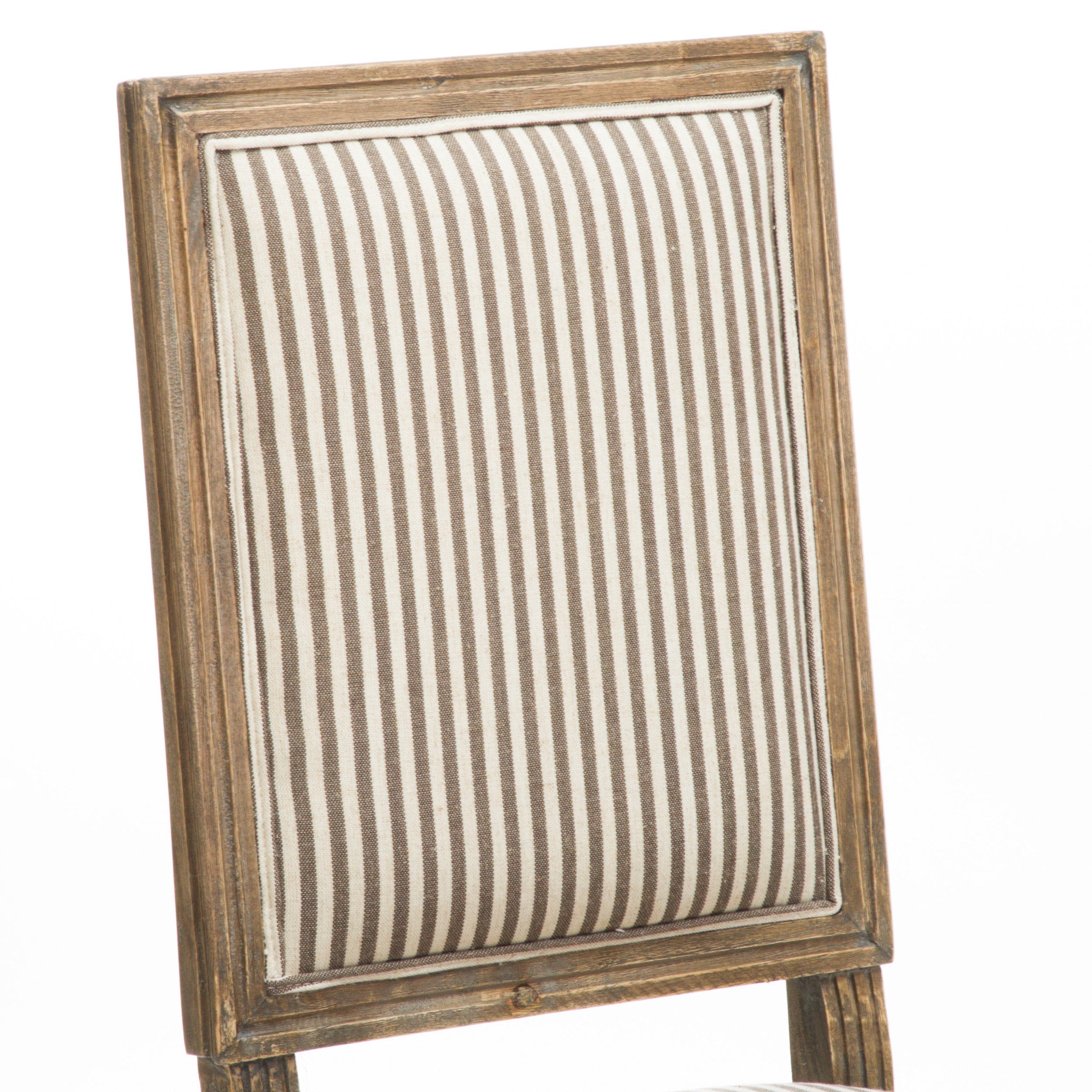 Martin Weathered Dark Coffee Stripe Dining Chairs (Set of 2)