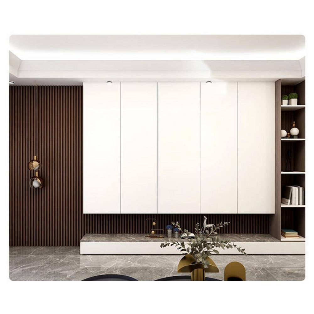 Ejoy 96 in. x 6 in. x 0.8 in. Acoustic Vin.yl Wall Claddin.g Sidin.g Board (Set of 4-Piece) VinylWallCladding_VWC_NX-5029