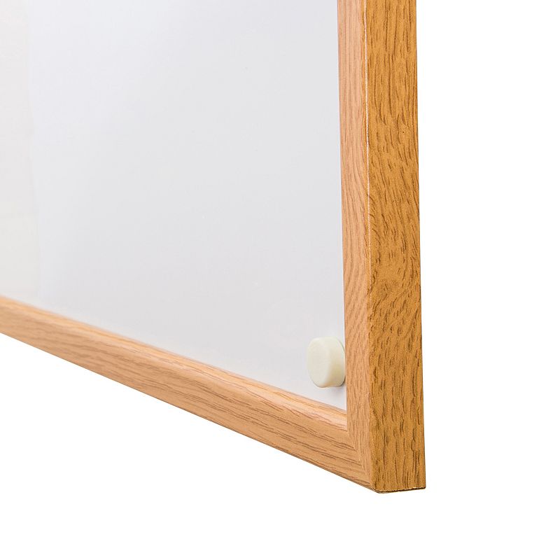 Viztex Magnetic Dry Erase Board Oak Finish Wall Decor