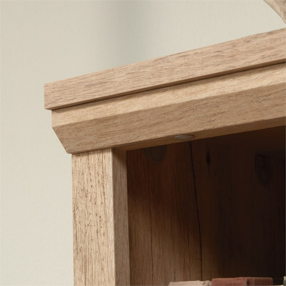 Sauder Aspen Post Engineered Wood 5 Shelf Bookcase in Prime Oak   Transitional   Bookcases   by Homesquare  Houzz