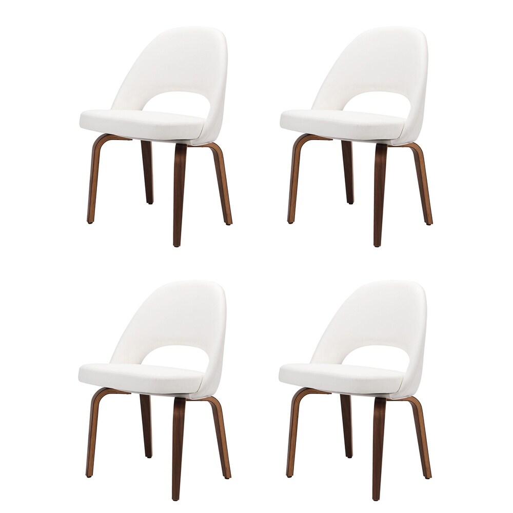 Adern Modern Dining Chair White PU (Set of 4)