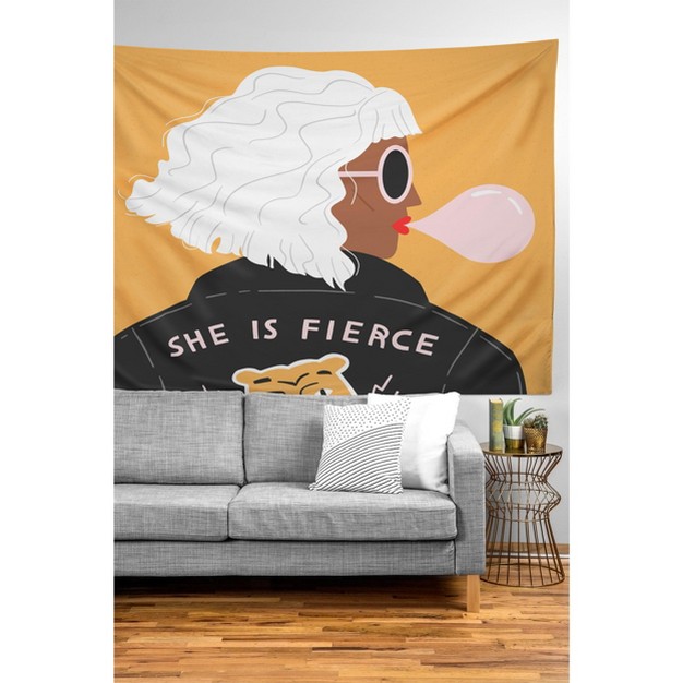 Charly Clements She Is Fierce Tapestry Society6