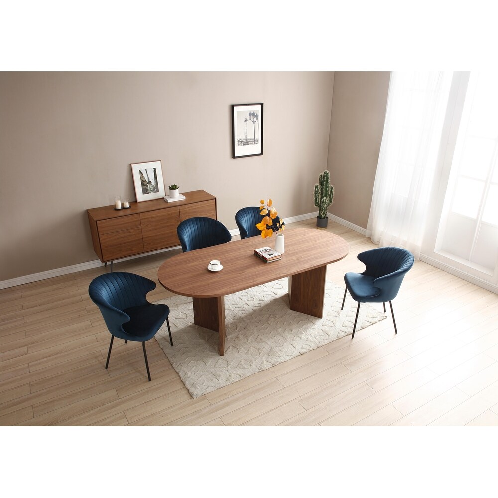 KOSSMAI Oval Wood Long Dining Table 78\