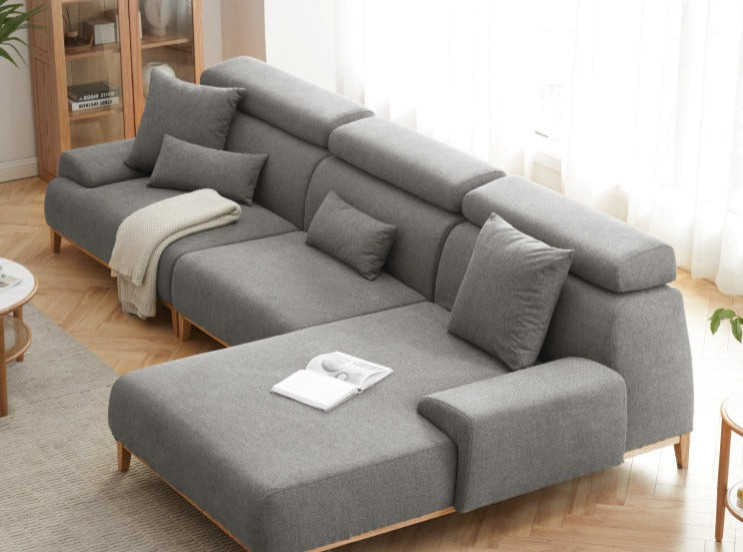 Russian Larch High Back Corner Fabric Sofa   Transitional   Sectional Sofas   by GVAwood  Houzz