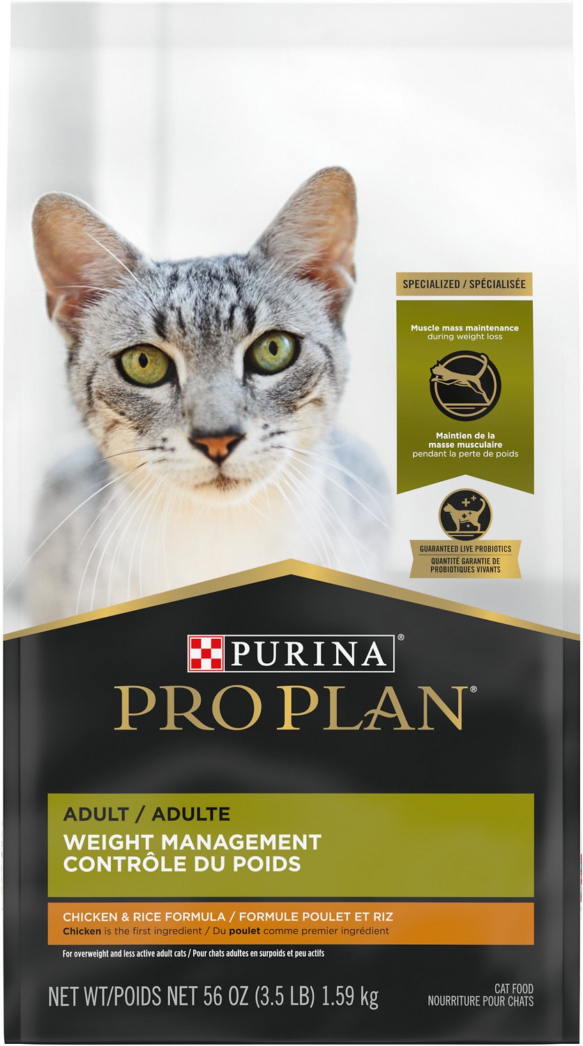 Purina Pro Plan - All Breeds， Adult Cat Weight Management Chicken and Ri