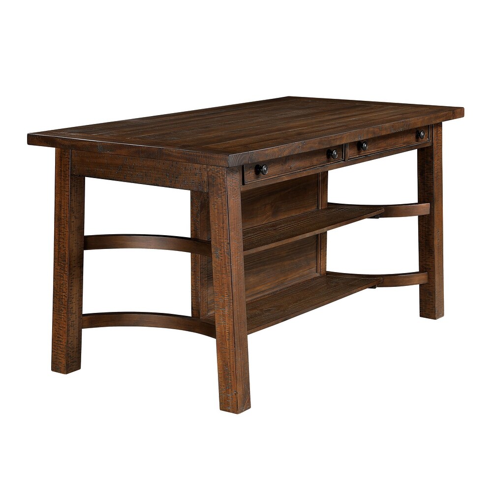 Furniture of America Deblynn Rustic Oak 68 inch 4 drawer Counter Height Table