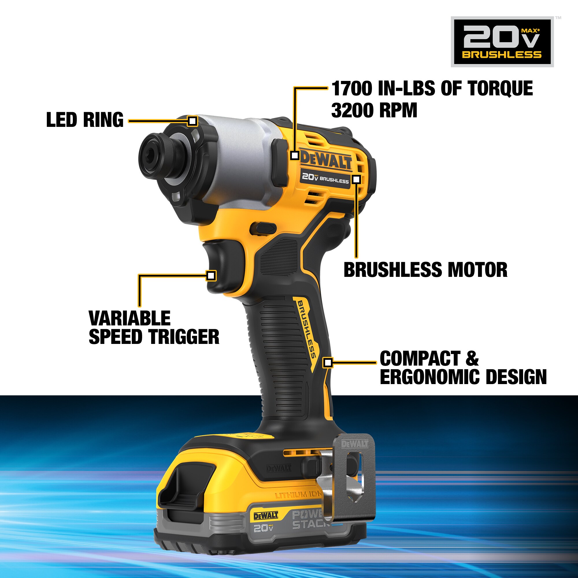 Dewalt DCK279C2 20V MAX Brushless Lithium-Ion Cordless Hammer Drill and Impact Driver Combo Kit with Compact Batteries