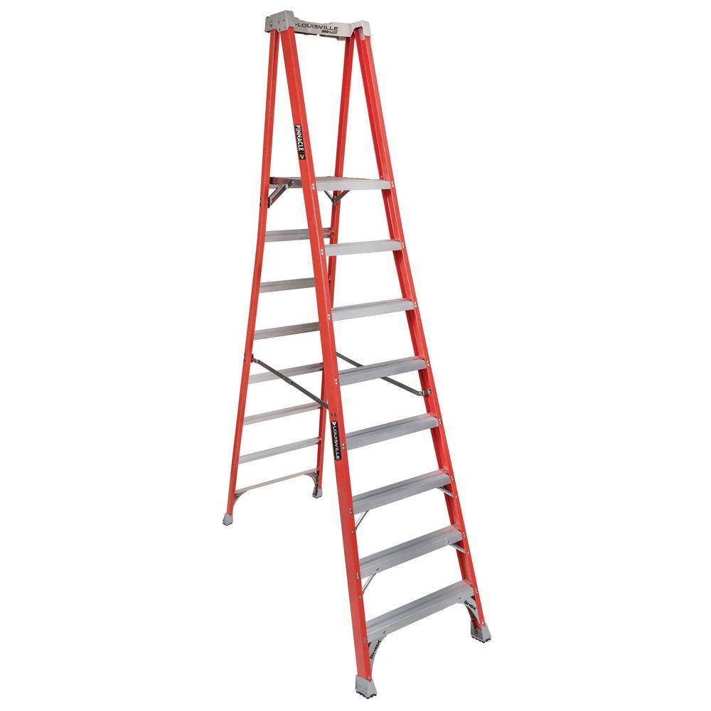 Louisville Ladder 8 ft. Fiberglass Pinnacle Platform Ladder with 300 lbs. Load Capacity Type IA Duty Rating FXP1708