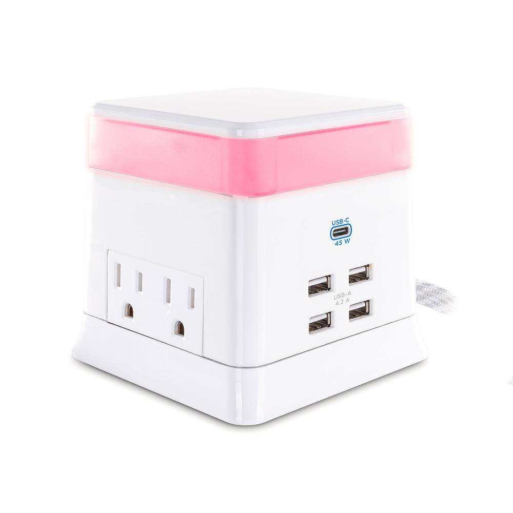 CyberPower 4-Outlet Charge and Glow USB and AC Power Station with Surge Protection and USB-C PS406UC