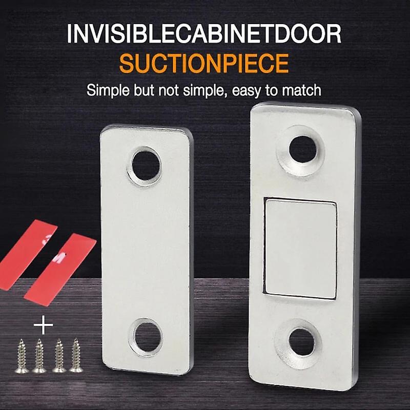 2pcs/set Thin Punch Free Anti Collision Door Stopper Invisible Strong Magnetic Suction Closet