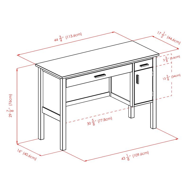 Winsome Emmett Desk and Bench 2-piece Set