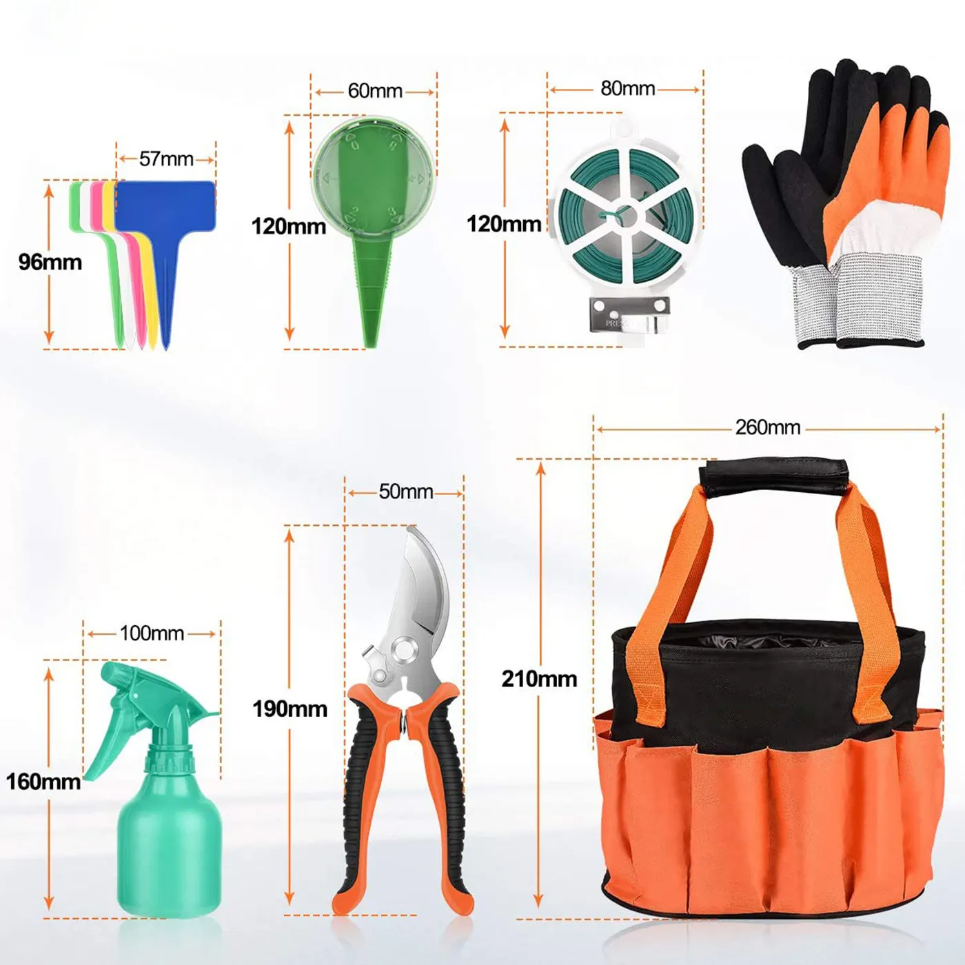 Garden Tool Stainless Steel Tool Set Garden Tool Bag Set Aluminum oy Shovel Garden Scissors Bucket Bag