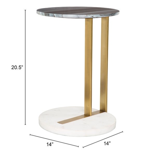 Zenith Marble Side Table Multicolor