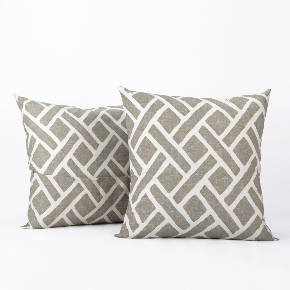 Exclusive Fabrics Martinique Printed Cotton Cushion Cover (Set of 2)