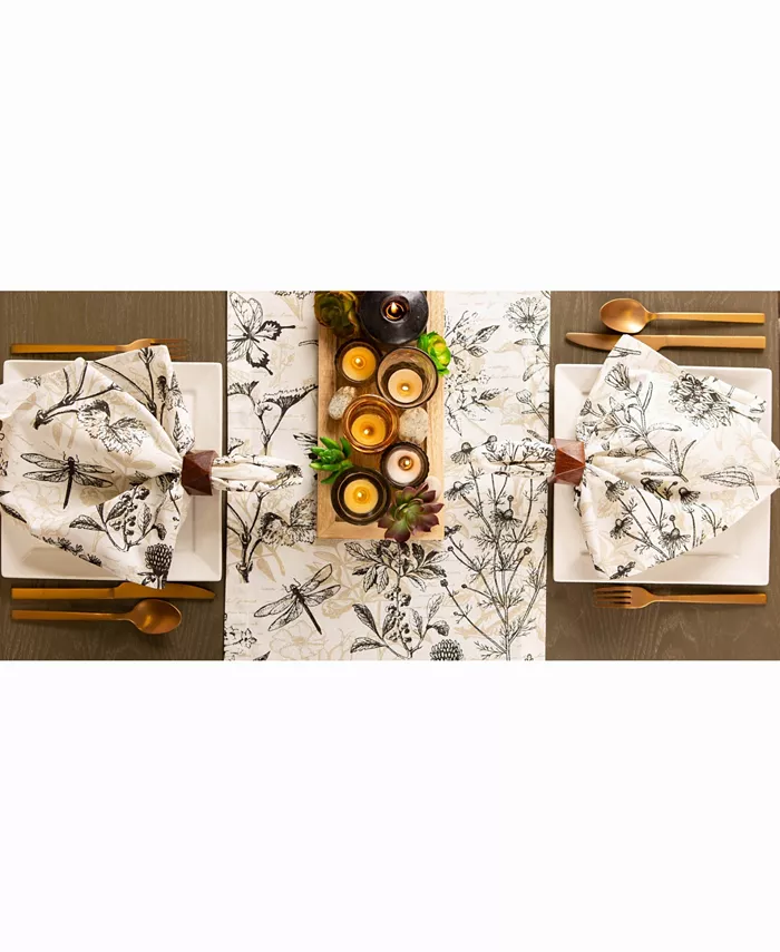 Design Imports Botanical Print Table Runner 14 X 72