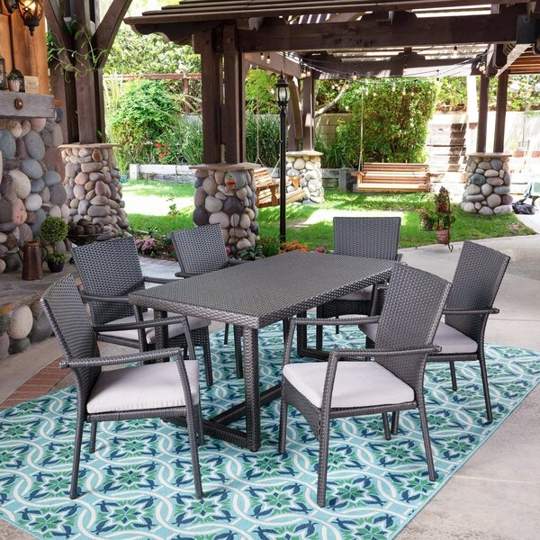 Westley Outdoor 7 Piece Wicker Dining Set by Christopher Knight Home -  - 21802488