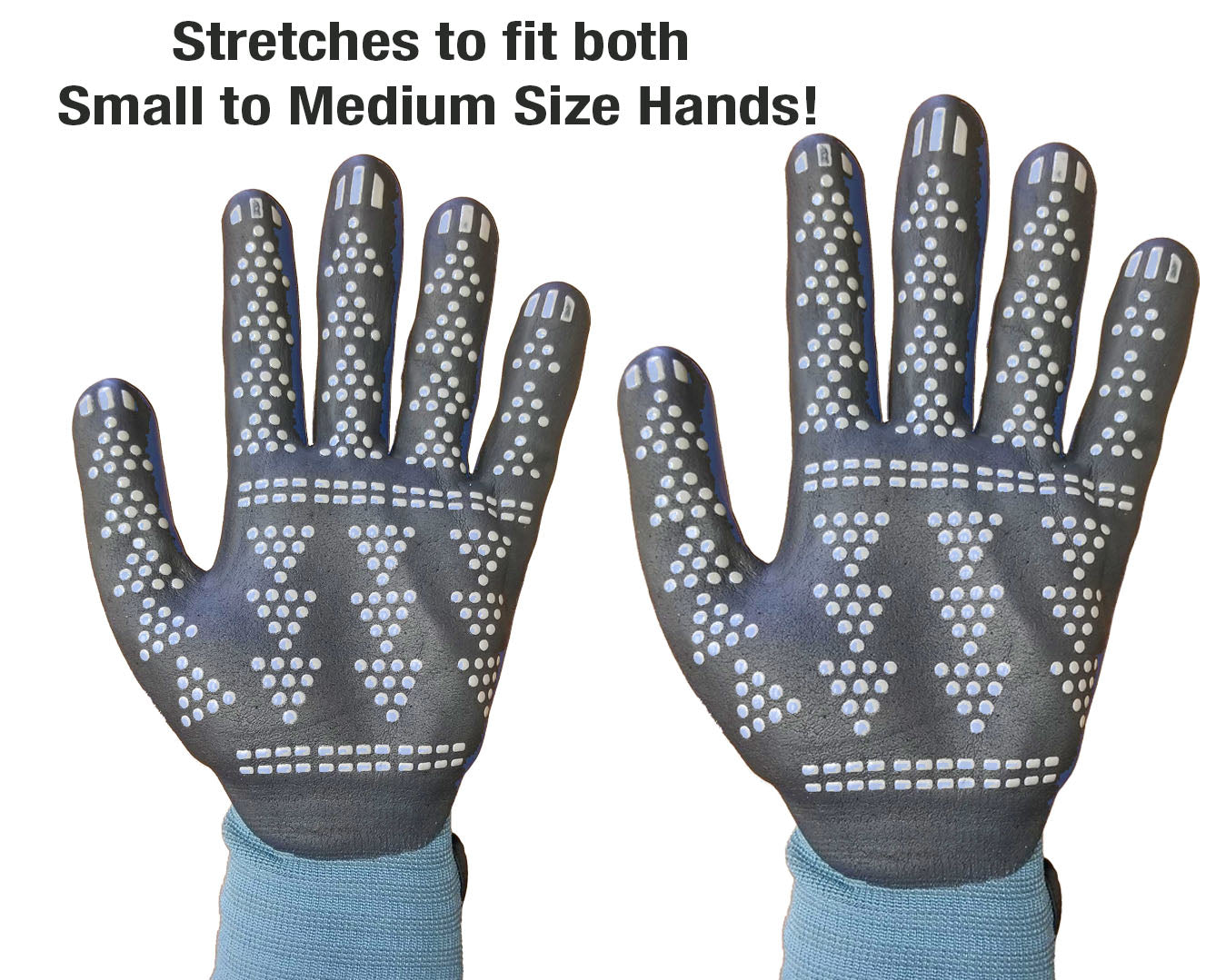 MidWest Gloves & Gear, Unisex, 3 Pack of Blue Advanced Max Grip™ Gripping Gloves, Size SM