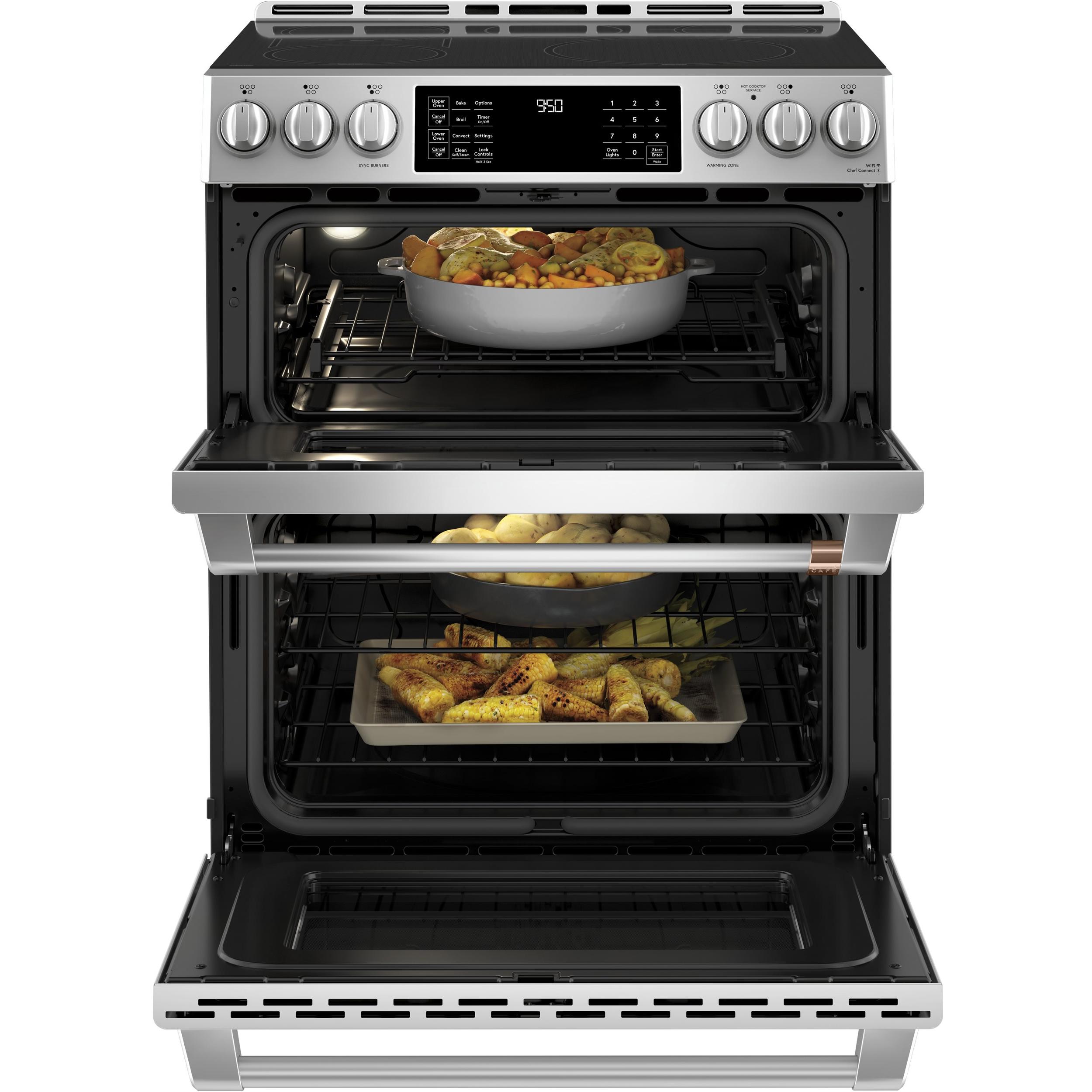 Caf¨¦ 30-inch Slide-in Induction Range with Convection Technology CCHS950P2MS1