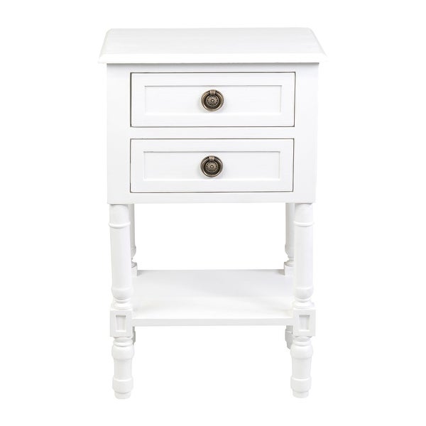 East at Main Painted Wood Side Table with Drawer