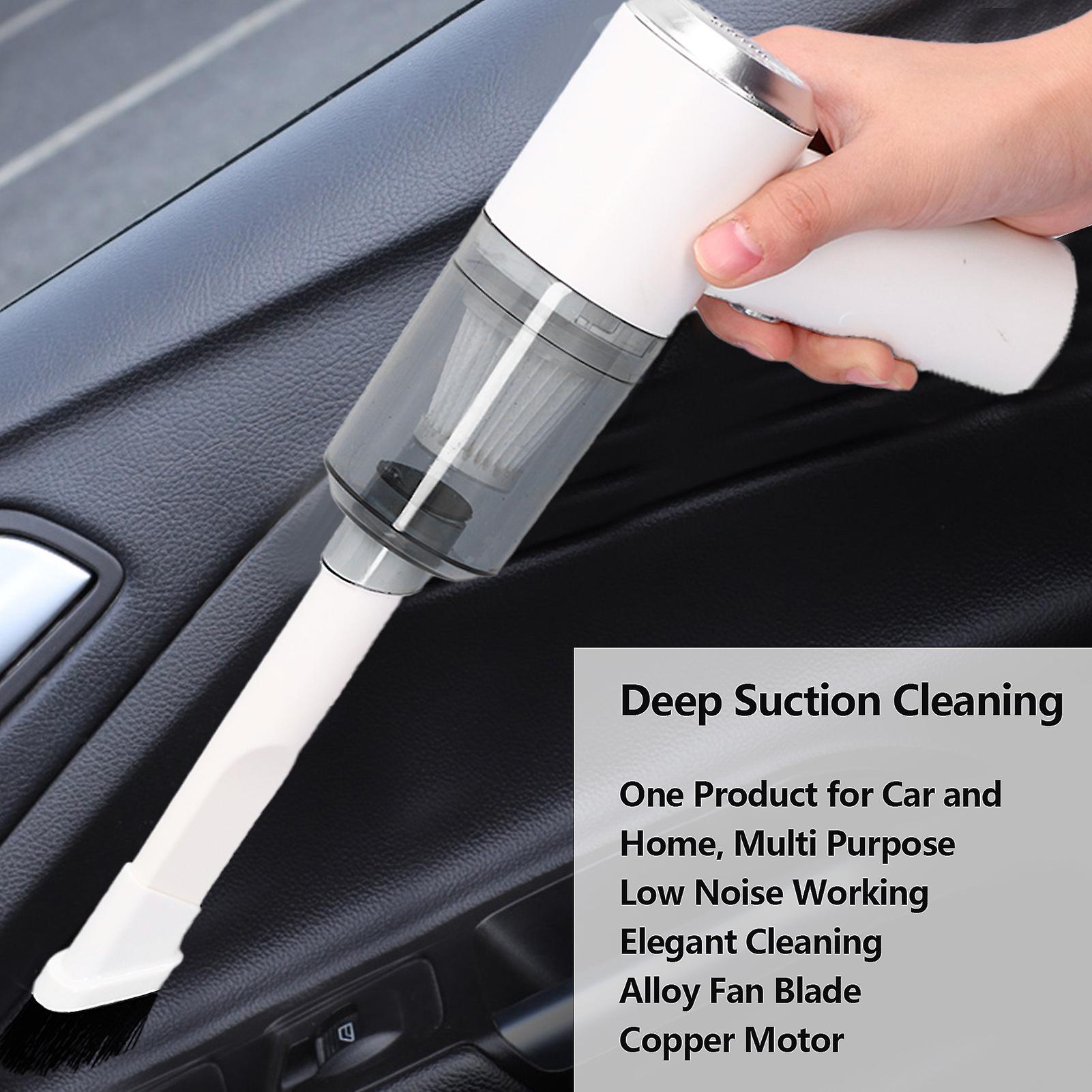 Car Vacuum Cleaner Handheld 6000pa Wet Dry Dual Use Led Usb Charging For Home Office