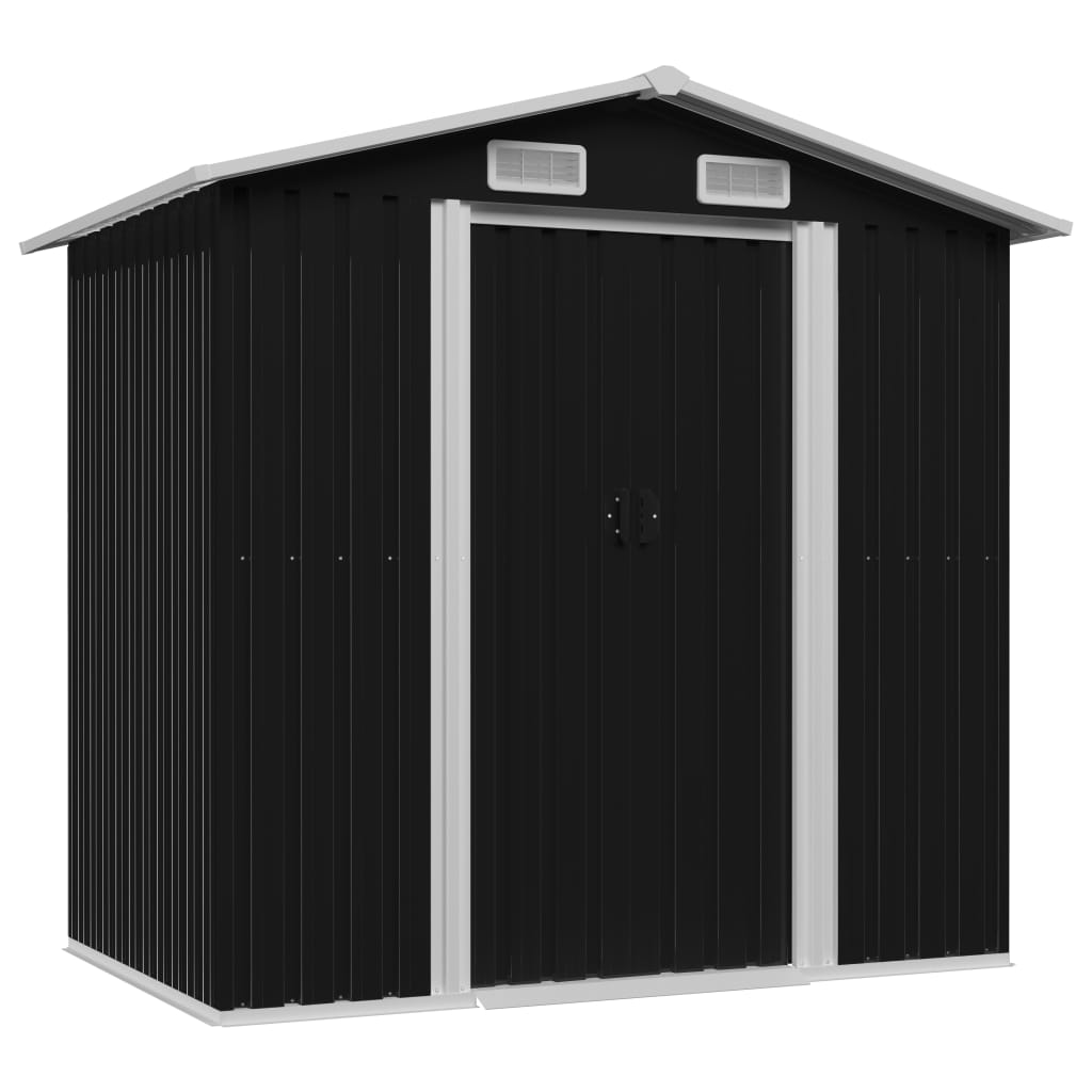 Charmma Garden Storage Shed Anthracite Steel 80.3"x52"x73.2"