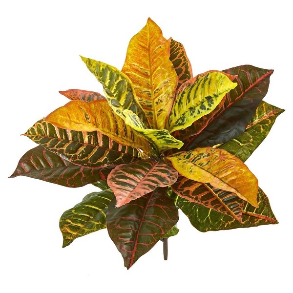 Nearly Natural 21 Garden Croton Artificial Plant (Real Touch) (Set of 4)