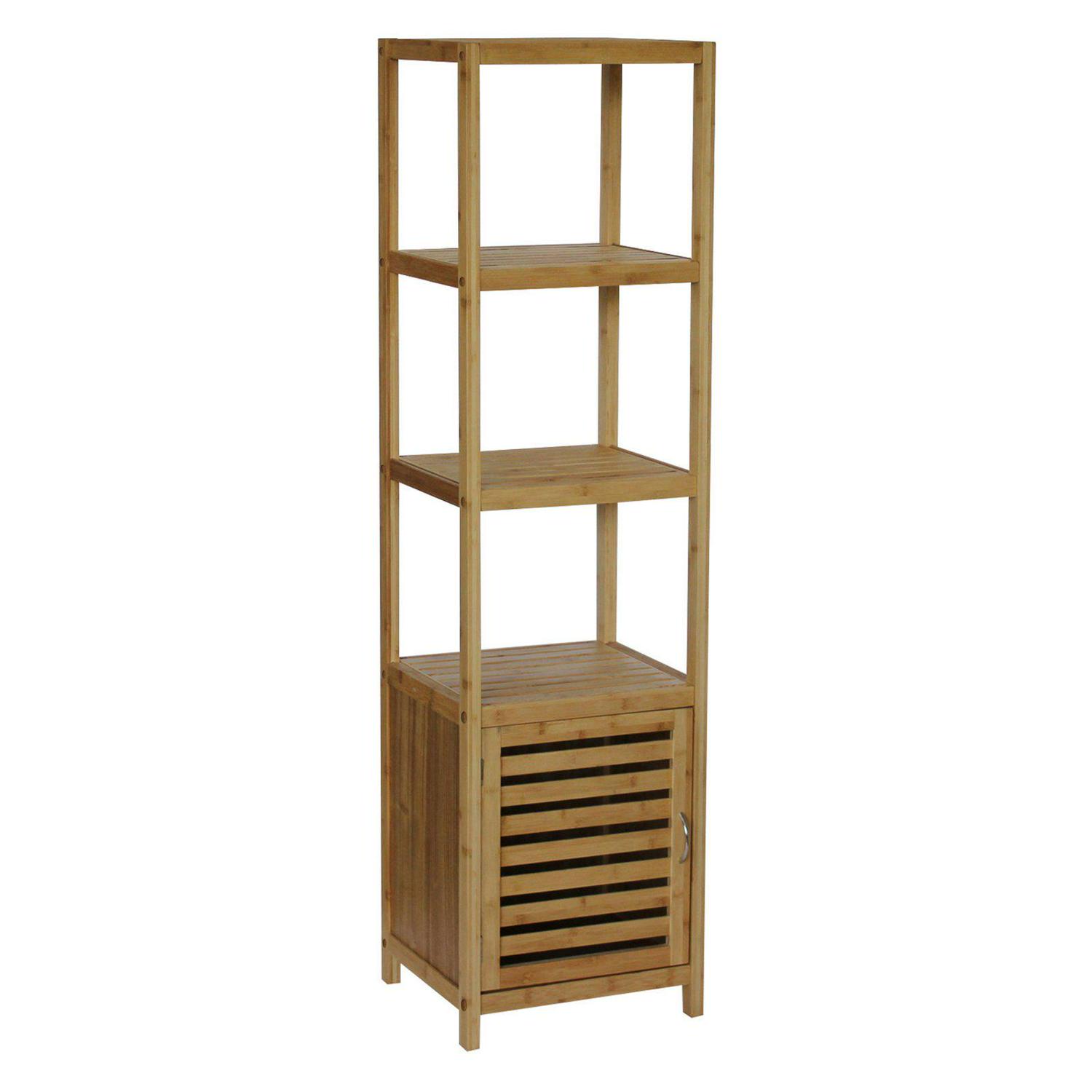 Gallerie Decor Bamboo Natural Spa 5 Shelf Tower/Cabinet