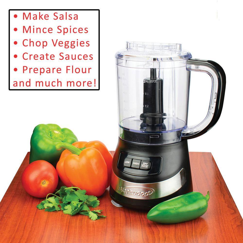 Brentwood Appliances 3-Cup Black Food Processor FP-549BK