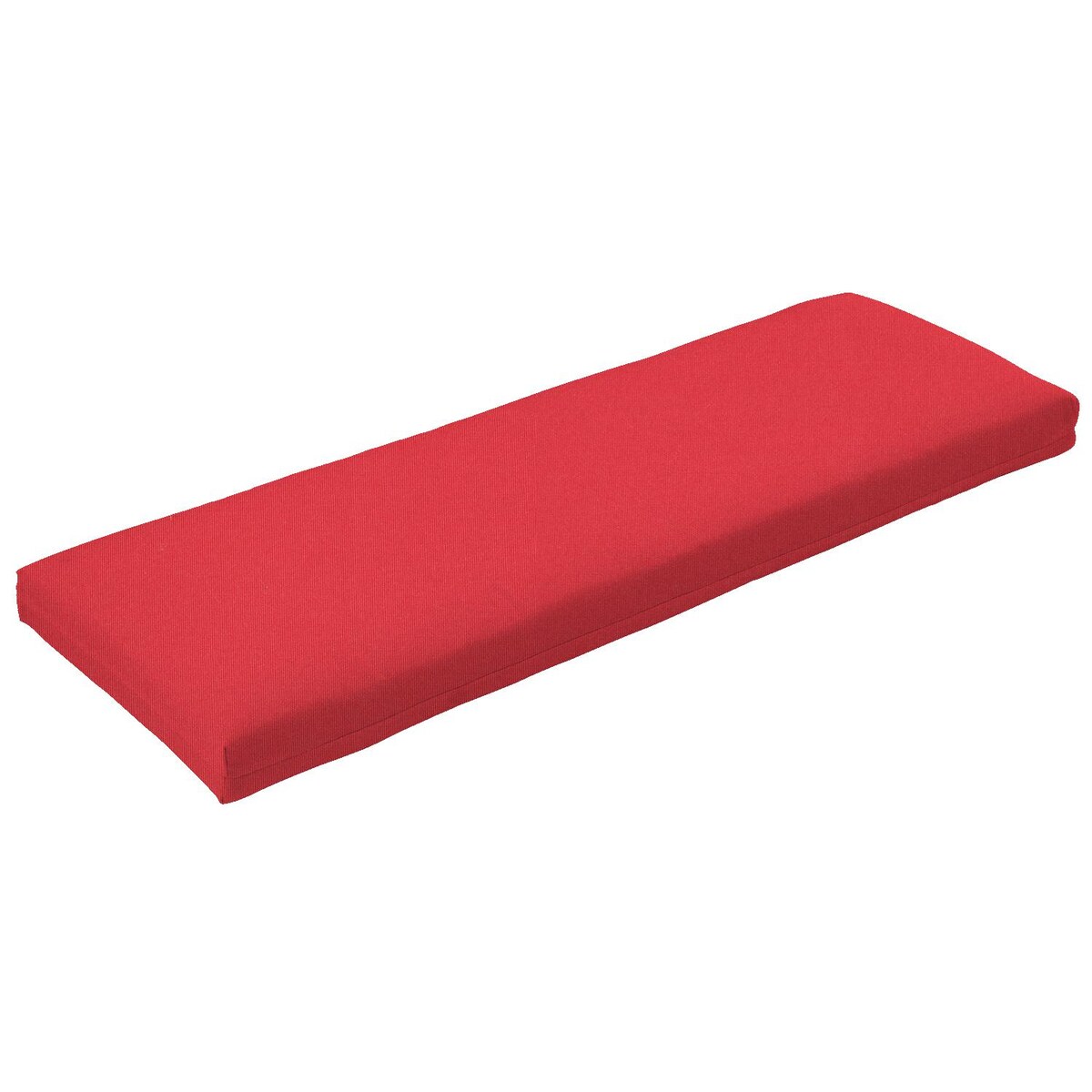 Sunbrella Canvas Jockey Red Large Outdoor Replacement Bench Cushion W/ Knife Edge By Signature