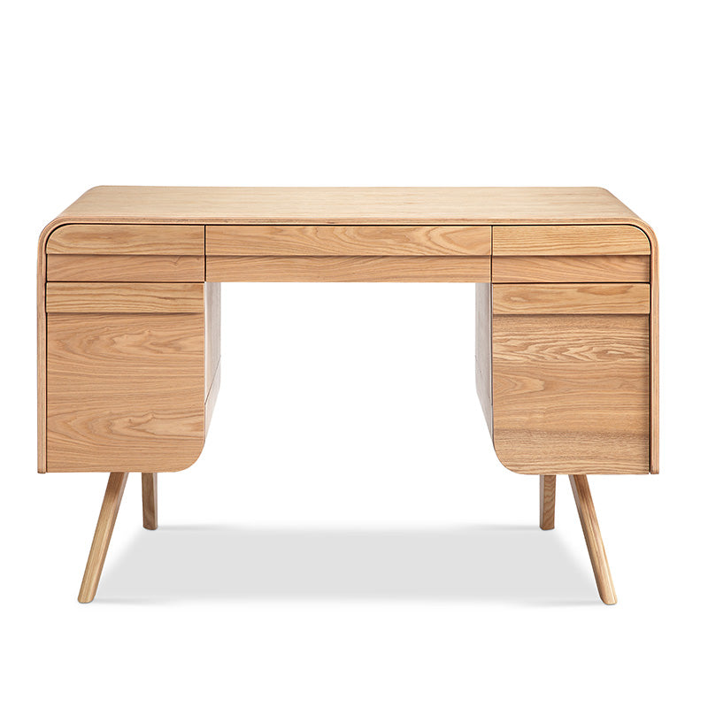 CELIO Study Desk with Storage 1.2M - Natural Ash Oak