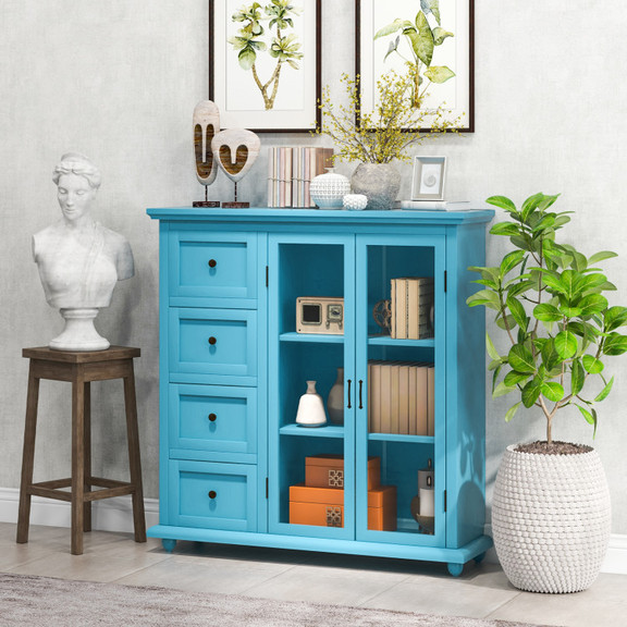 Costway 40598761 Buffet Sideboard Table Kitchen St...