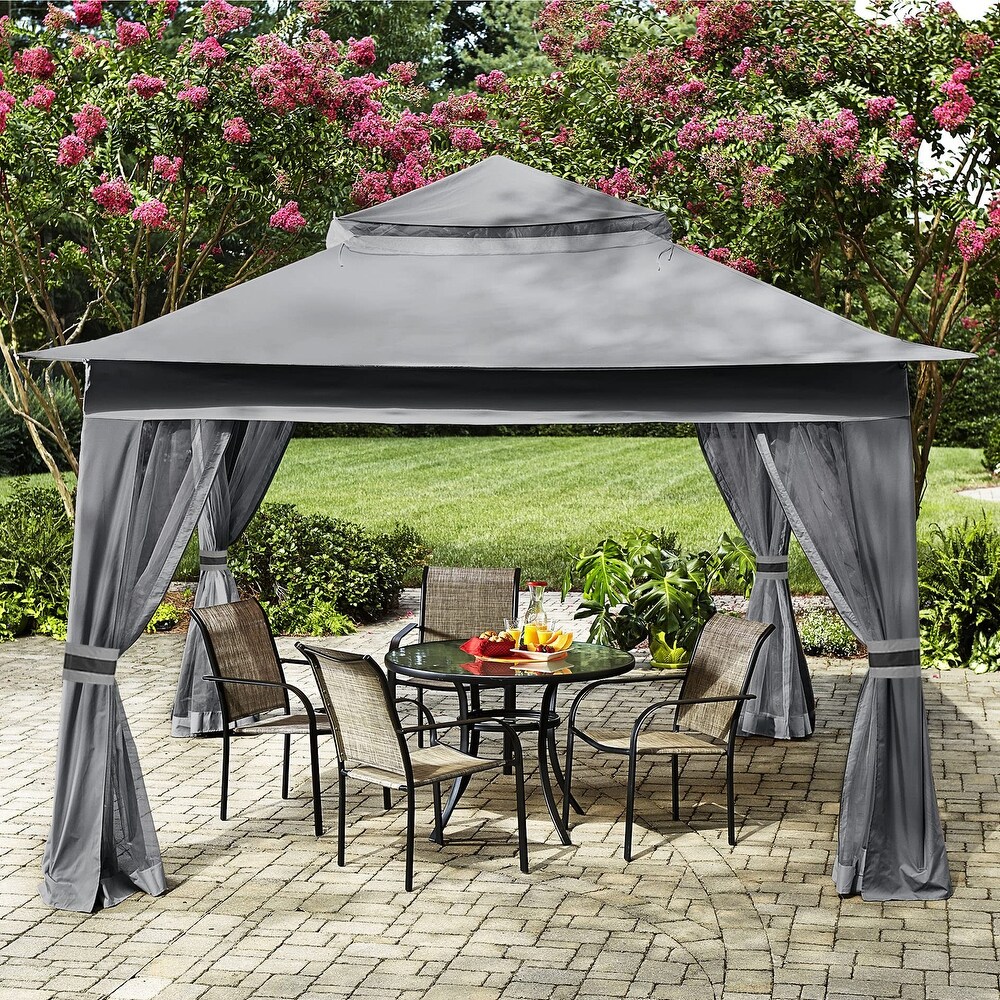 13' x 13' Patio Gazebo Outdoor Pop Up Gazebo with Mesh Walls