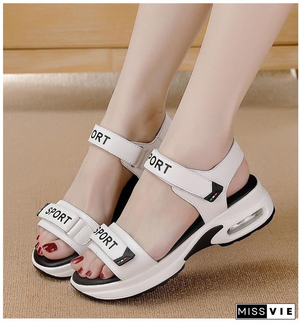 Summer new leather air cushion casual sandals