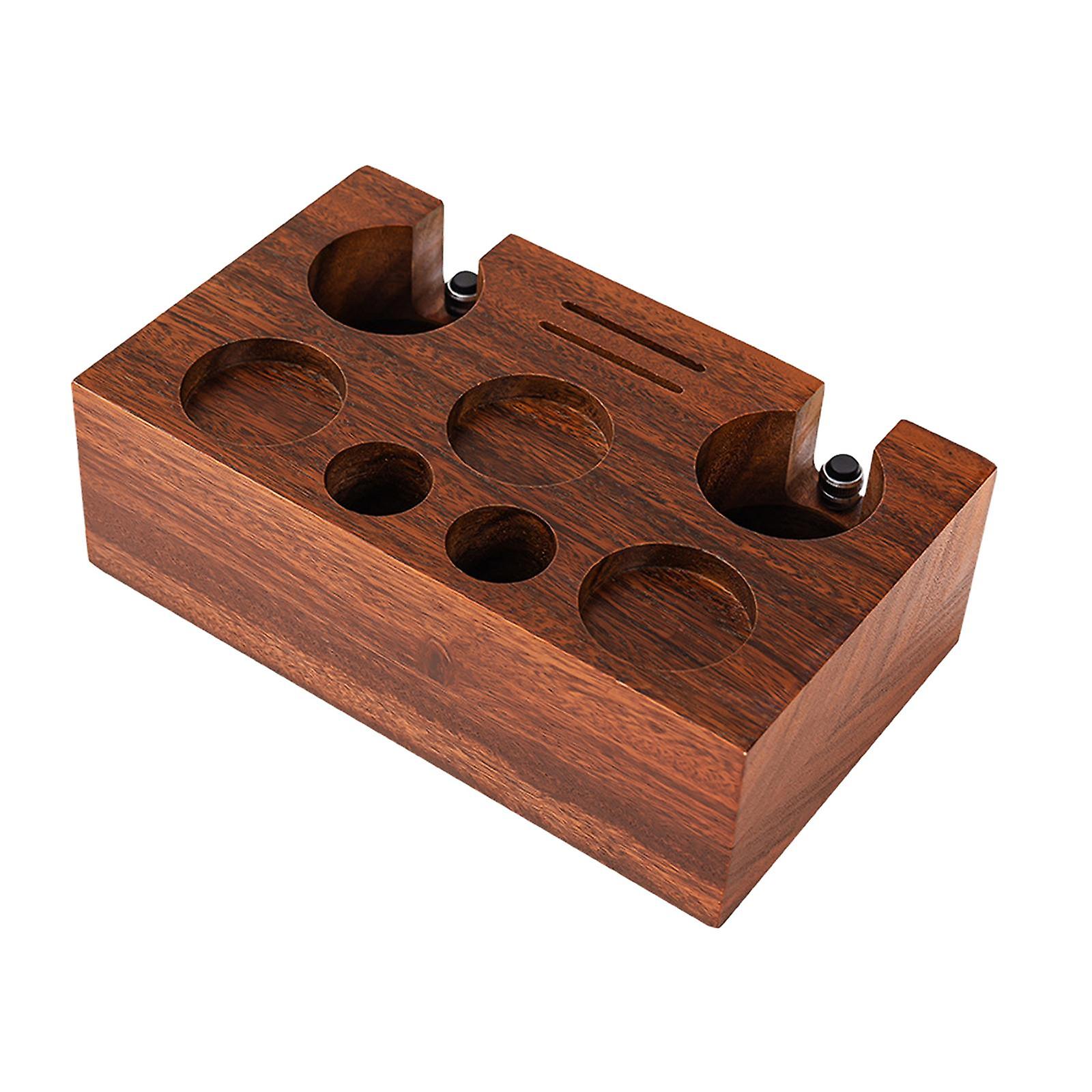 Walnut Espresso Tamp Mat Stand Espresso Tamper Station For Bar Worktop Shop For 51mm 53mm